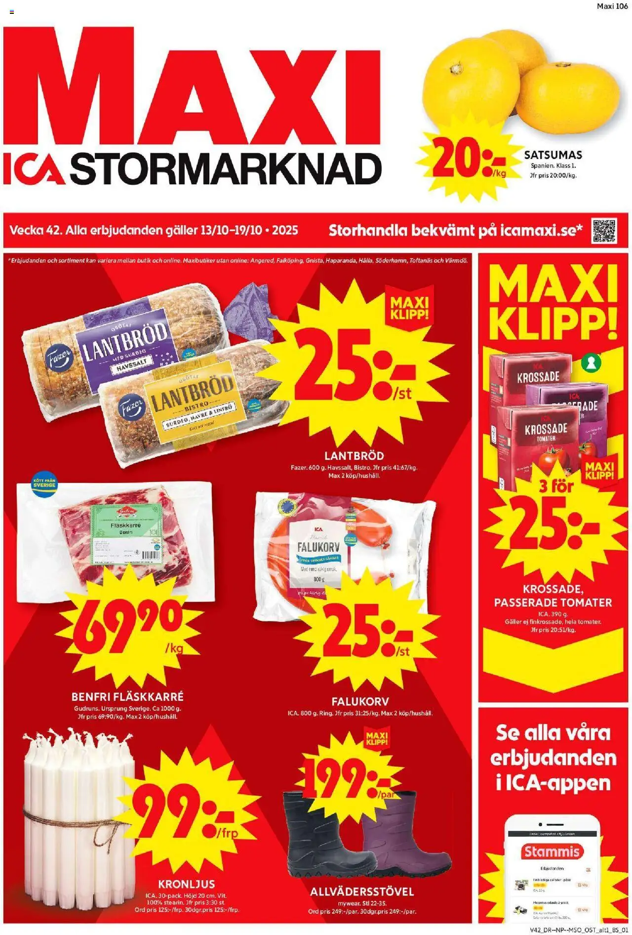 Huddinge är giltig 13/10 2025 > Veckans Erbjudanden gäller från 13/10/2025 till 19/10/2025 sidnummer 1