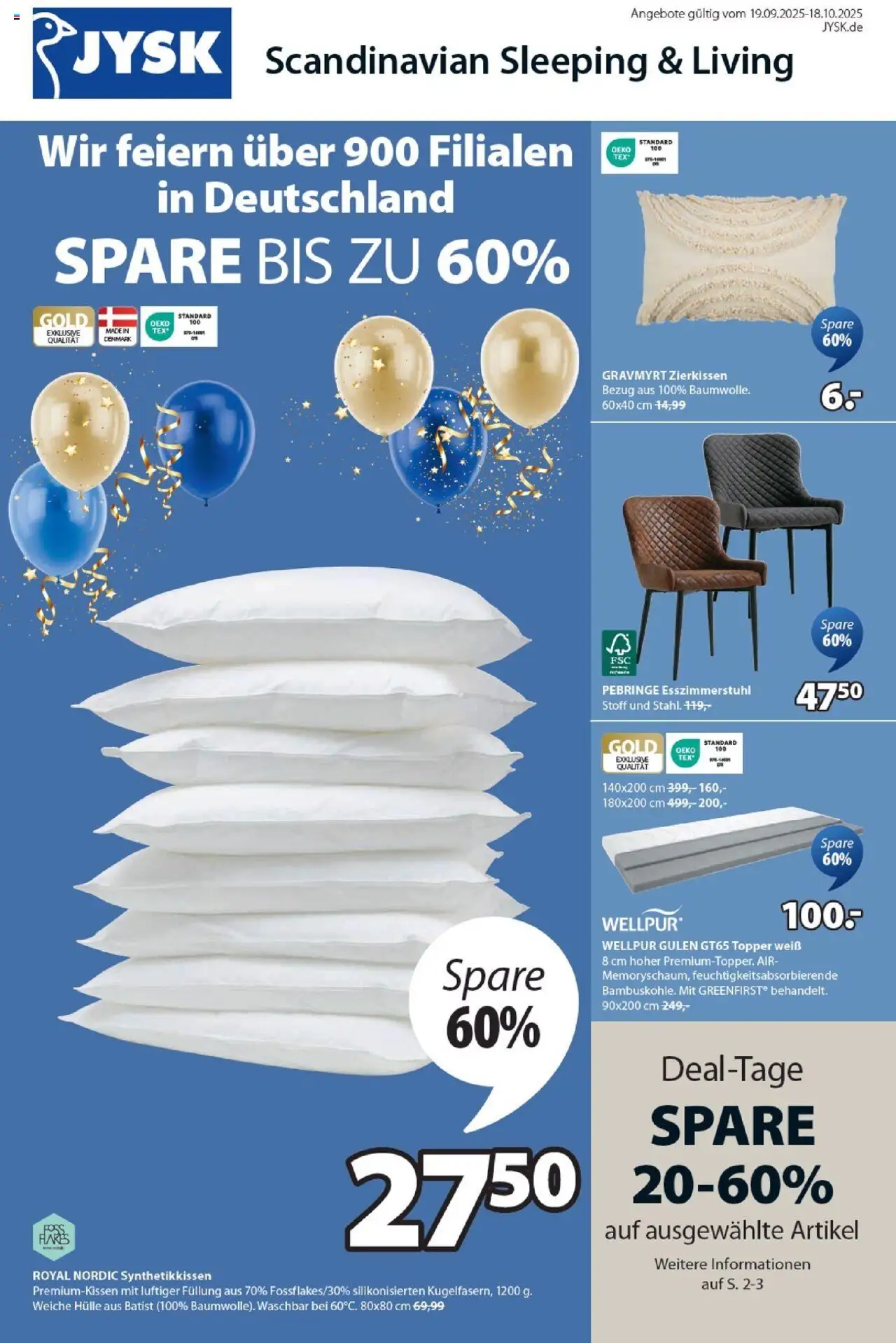 Vorschau von dem Prospekt des Geschäftes JYSK, gültig ab dem 19.09.2025 - Topper, Hülle