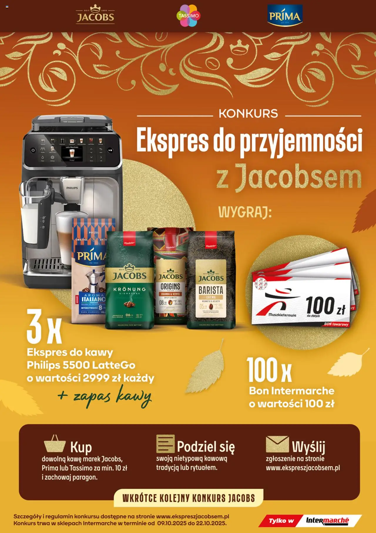 Intermarche Konkurs - Ekspres do przyjemności z Jacobsem od 09.10.2025 - Nowa Gazetka - Numer strony 1