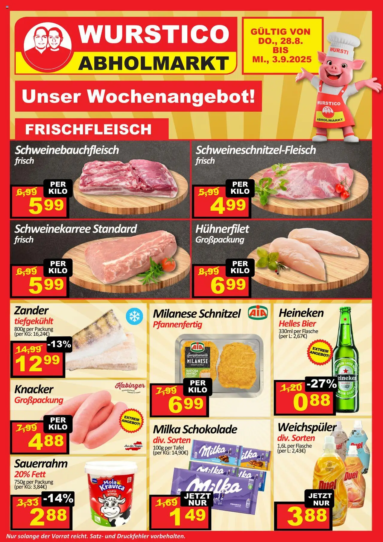 Wurstico Abholmarkt Flugblatt ab (28.08.2025 - 03.09.2025) - Seite 1