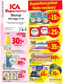 Förhandsgranska reklamblad Skurup från butik ICA Supermarket gäller från 28/07/2025
