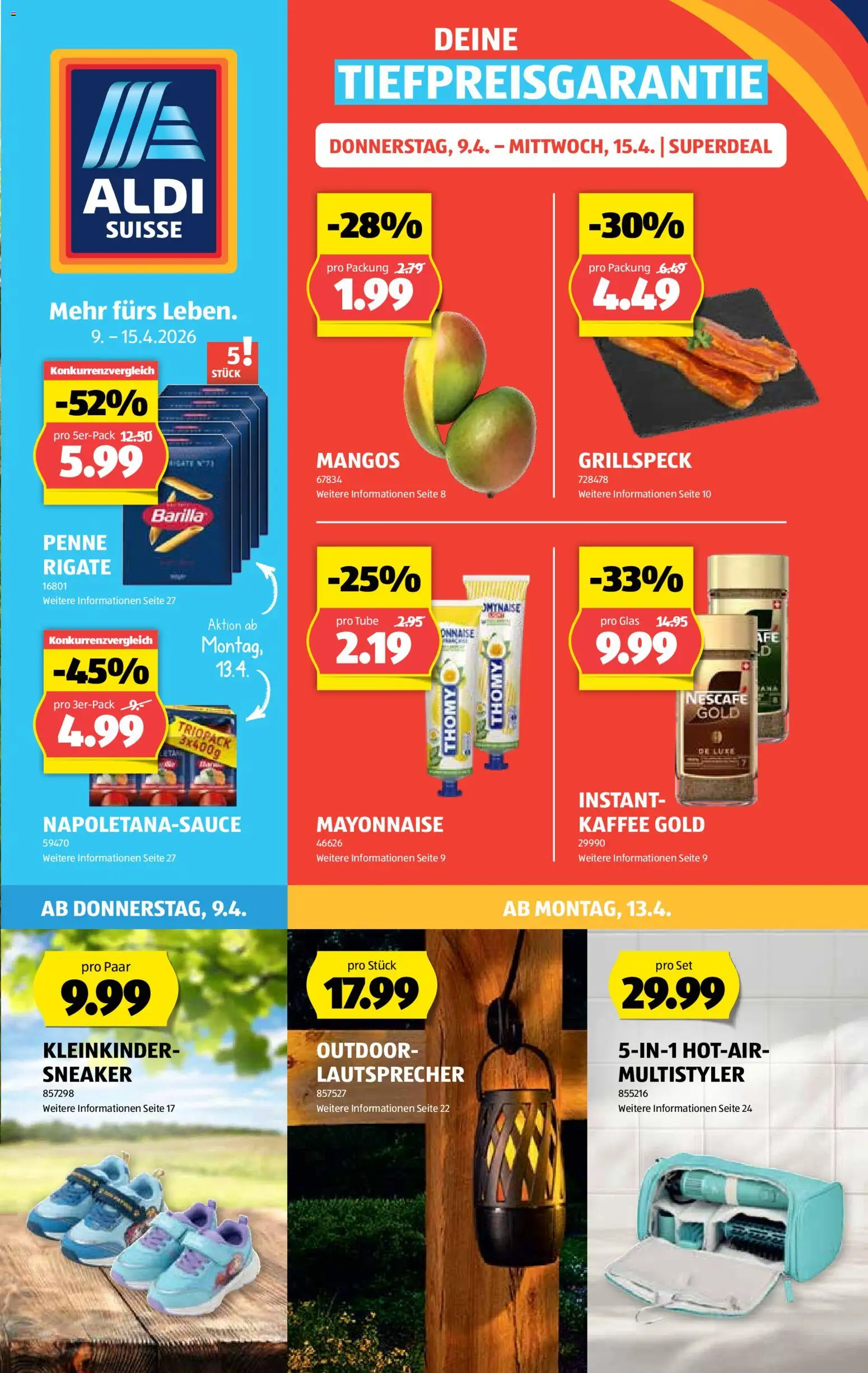 Vorschau des Merkblatts Aldi aktionen vom Shop Aldi gültig von 09.04.2026 bis 15.04.2026
