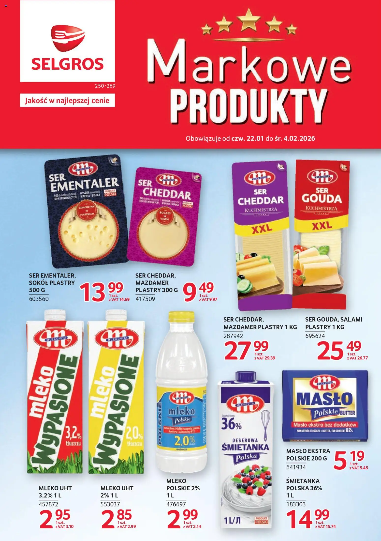 Pogląd gazetki "Markowe produkty" ze sklepu Selgros cash&carry ważnej od 22.01.2026