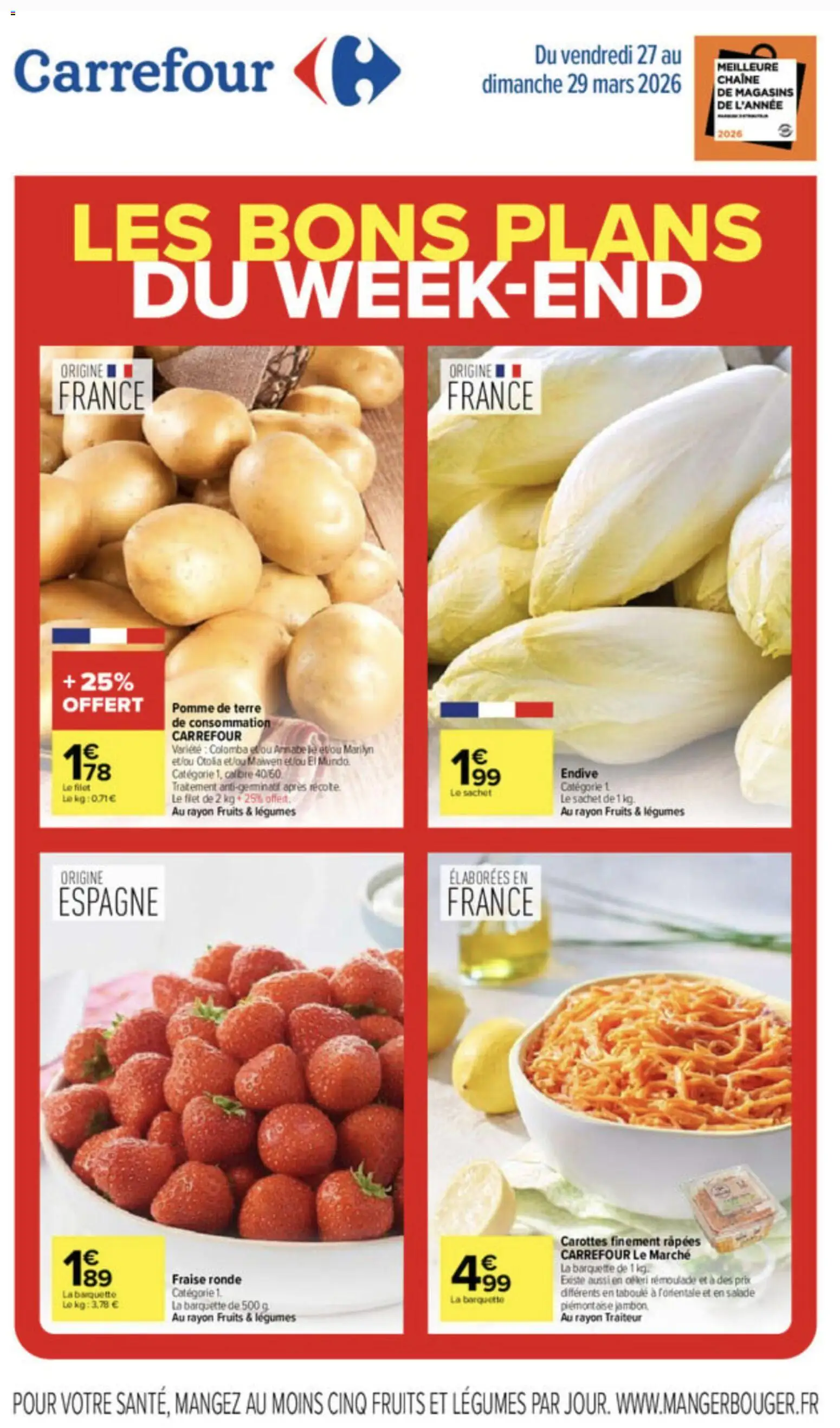 Prévisualisation de Carrefour les bons plans du week-end du magasin Carrefour formulaire valide 27/03/2026