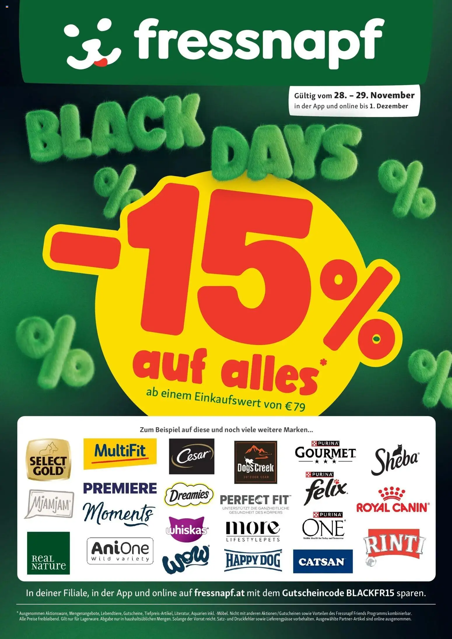 Vorschau der Angebote: Fressnapf Black Friday gültig ab 28.11.2025