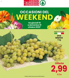 Anteprima dell'opuscolo Volantino Weekend dal negozio Eurospar valido da 16/10/2025