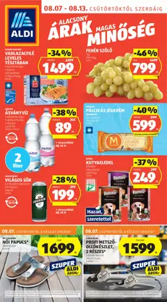 Aldi - Akciós újság Aldi megtekintése, amely érvényes 2025.08.07.-től