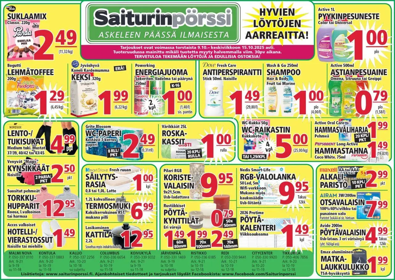 Saiturinpörssi-kaupan Tarjoukset voimassa 09/10/2025 - Sivulla 1