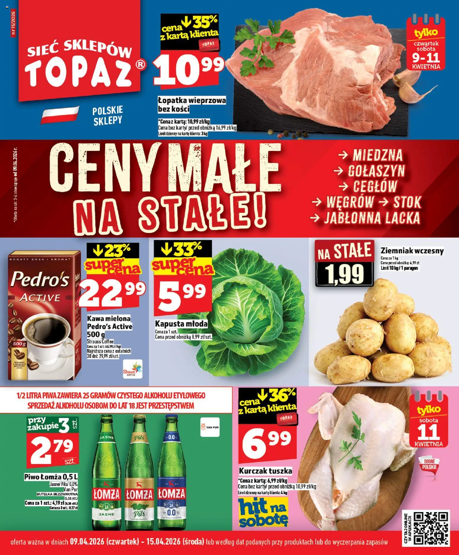Pogląd gazetki "Topaz gazetka - Ceny małe na stałe" ze sklepu Topaz ważnej od 09.04.2026