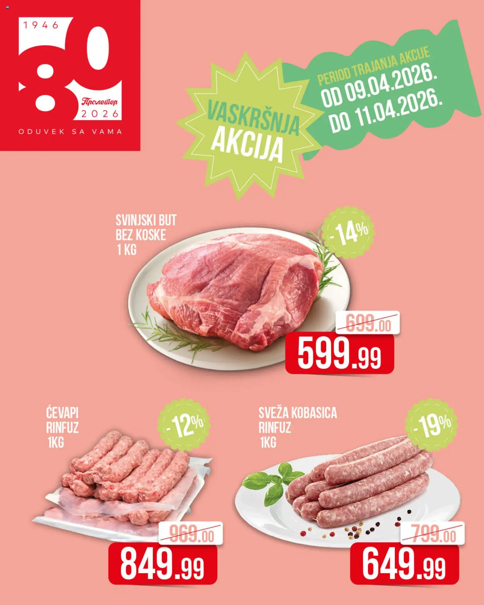 Pregled Metalac Proleter kataloga - važi od 09.04.2026