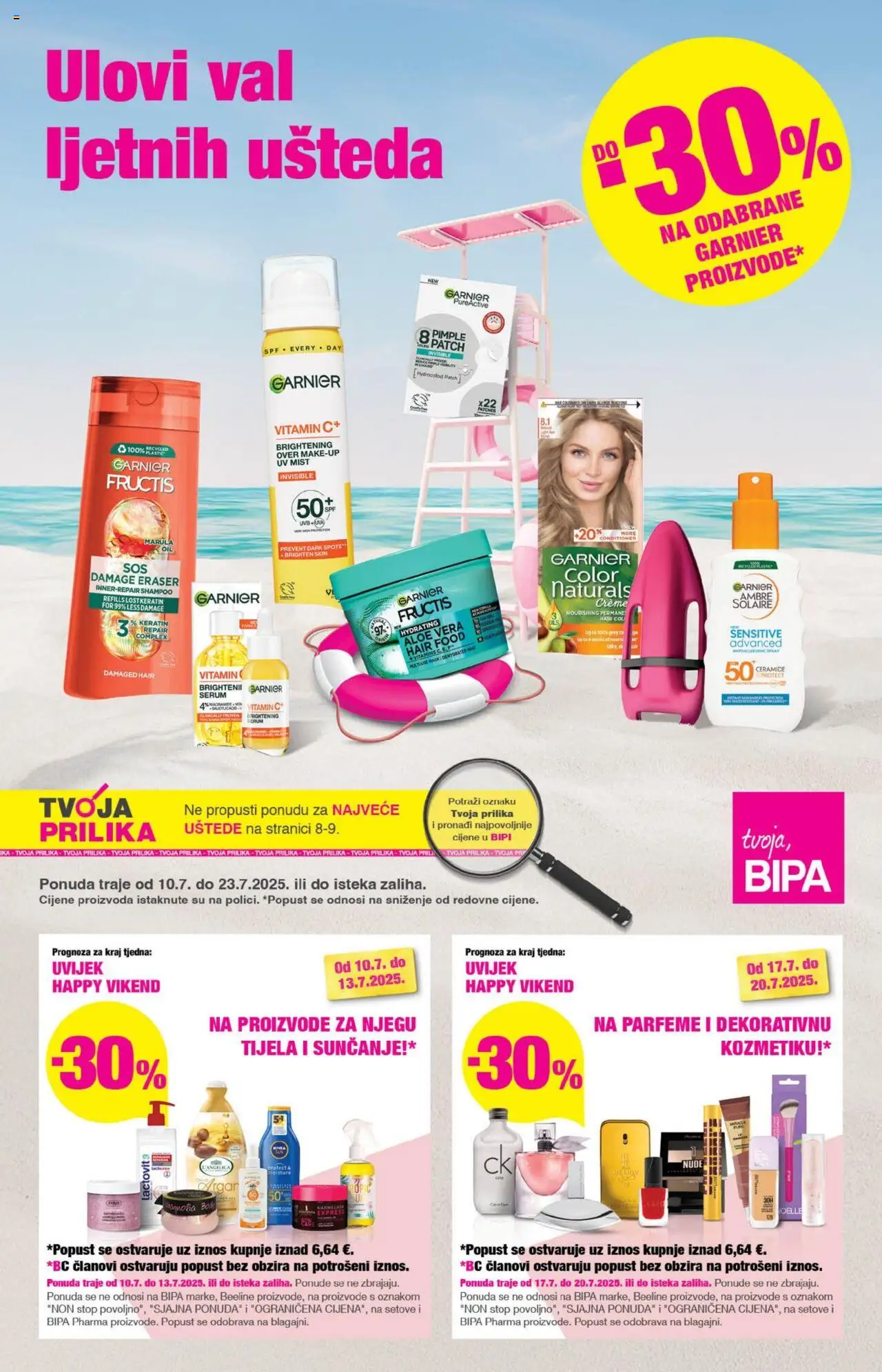 Bipa aktualni Katalog vrijedi od 10.07.2025 - tjedna akcija broj stranice 1 - Aloe vera, Nivea, Garnier, Marmelada, L'Angelica