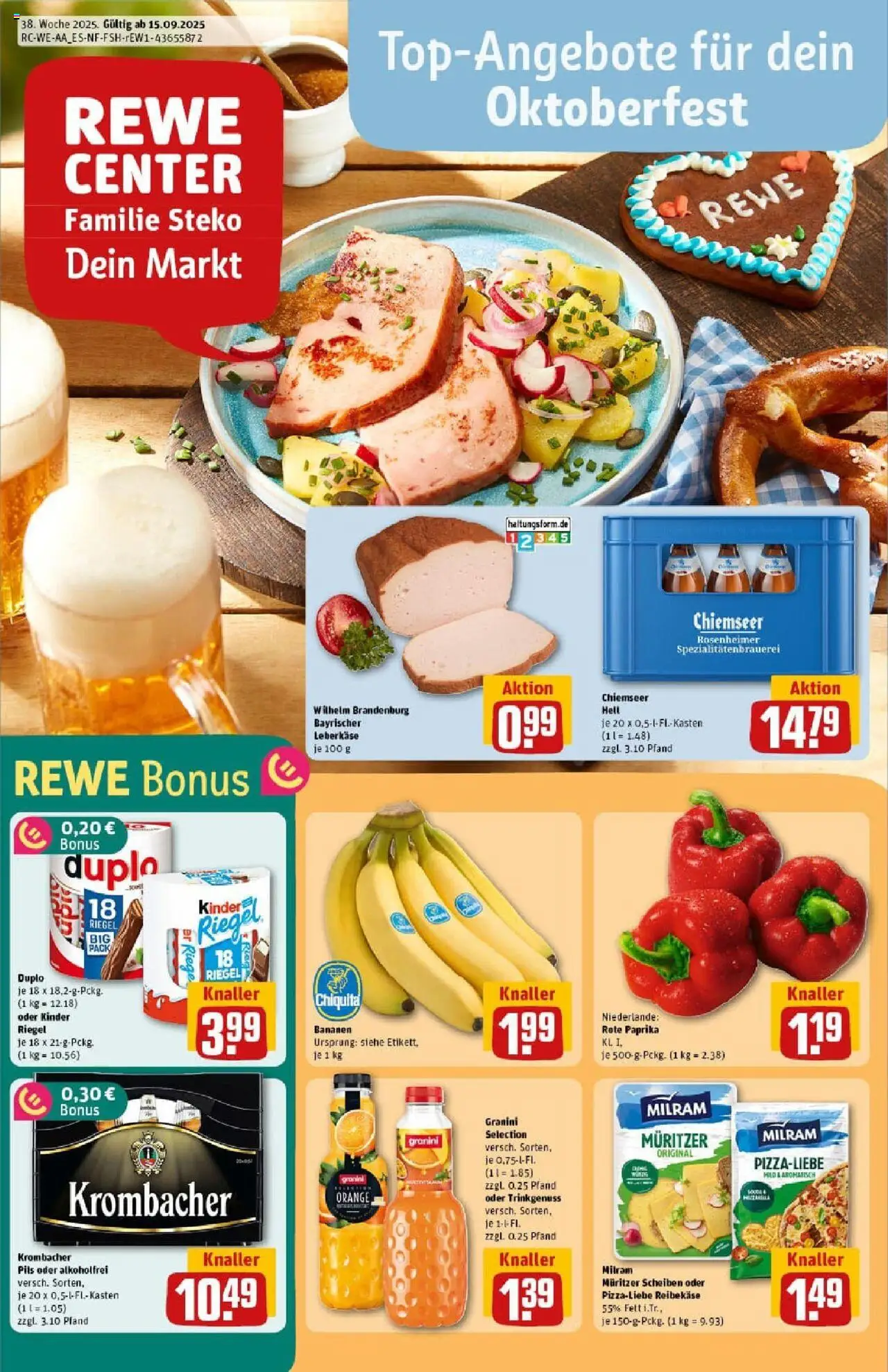 REWE Prospekt ab 14.09.2025 nächste Woche - Prospekt Erkelenz	