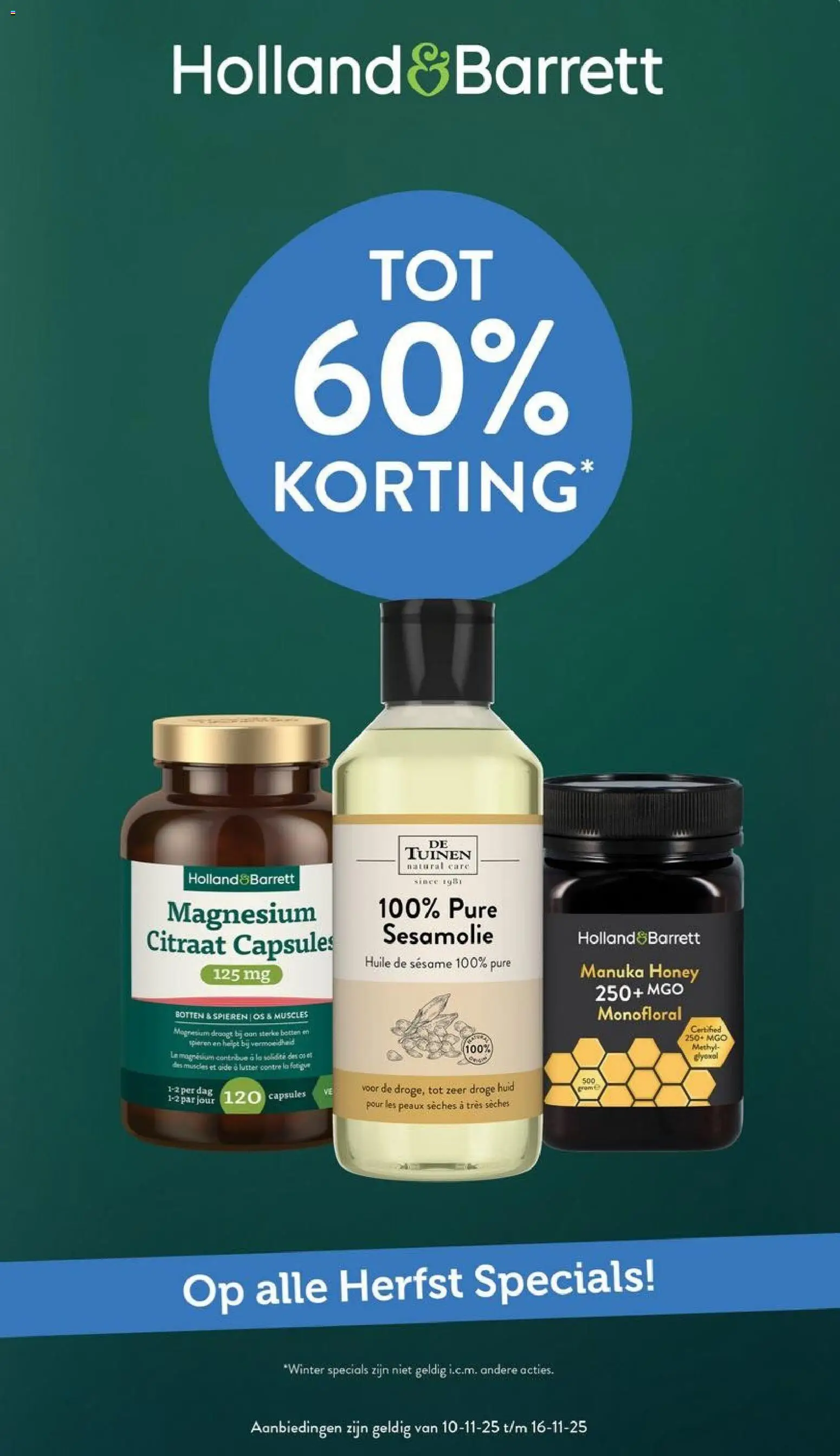 Voorbeeld van Folder van winkel Holland & Barrett geldig vanaf 10-11-2025
