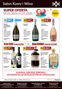 Pogląd gazetki "Salon kawy i wina" ze sklepu Sużyw ważnej od 09.01.2026