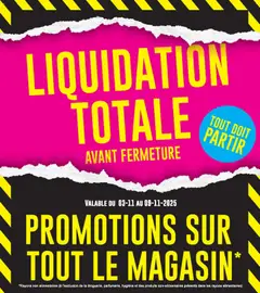Voorbeeld van Liquidation totale van winkel Cora geldig vanaf 03/11/2025