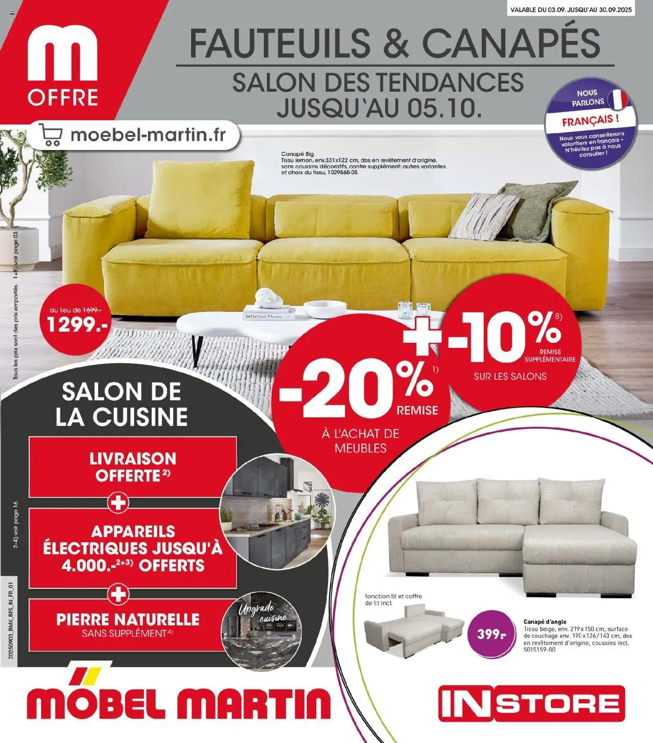 Möbel Martin: Offres hebdomadaires de la boutique Möbel Martin valable du 02/09/2025 - Page numéro 1