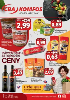 Náhľad CBA Komfos letáku platného od 24.04.2026
