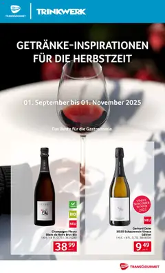 Vorschau der Angebote: Transgourmet Trinkwerk Herbst gültig ab 01.09.2025