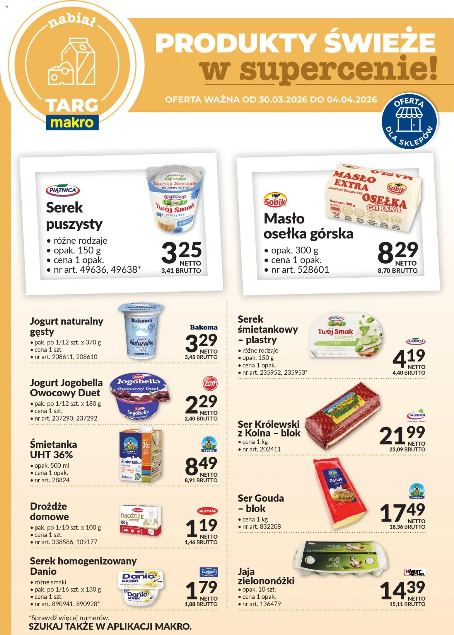 Pogląd gazetki "Makro gazetka - Oferta świeża w super cenach" ze sklepu Makro ważnej od 30.03.2026
