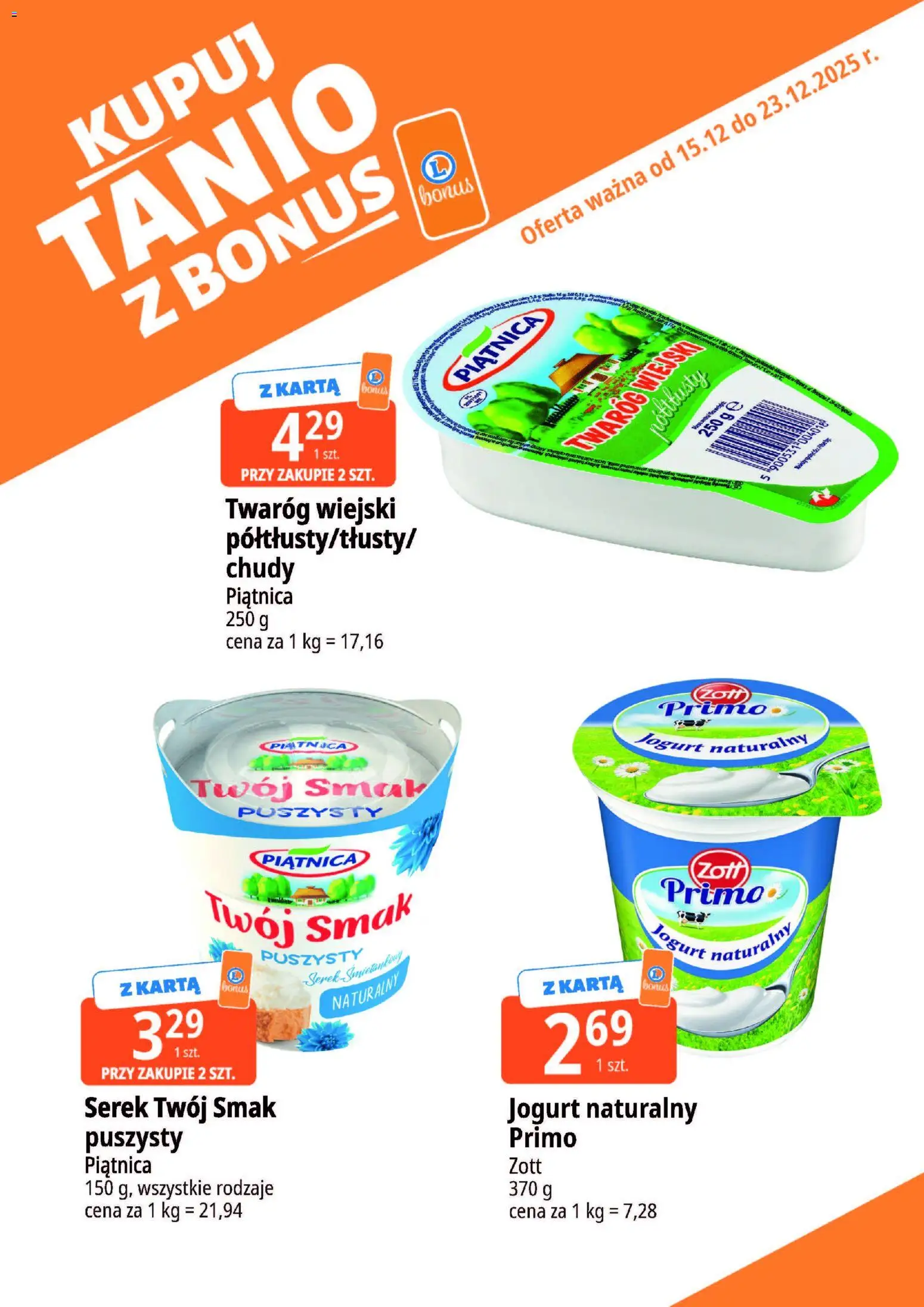 Pogląd gazetki "Warszawa Bielany kupony dodatkowe" ze sklepu E.Leclerc ważnej od 15.12.2025