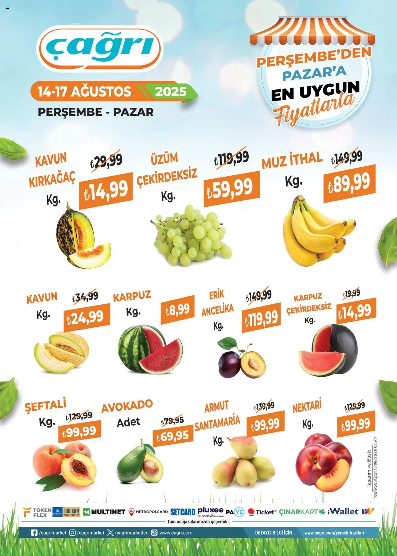 Çağrı Market Manav Katalog (14 Ağustos 2025) - Indirim, Broşür - Sayfa numarası 1