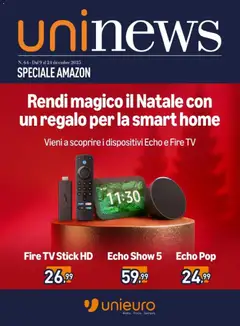 Anteprima dell'opuscolo Volantino Amazon dal negozio Unieuro valido da 09/12/2025