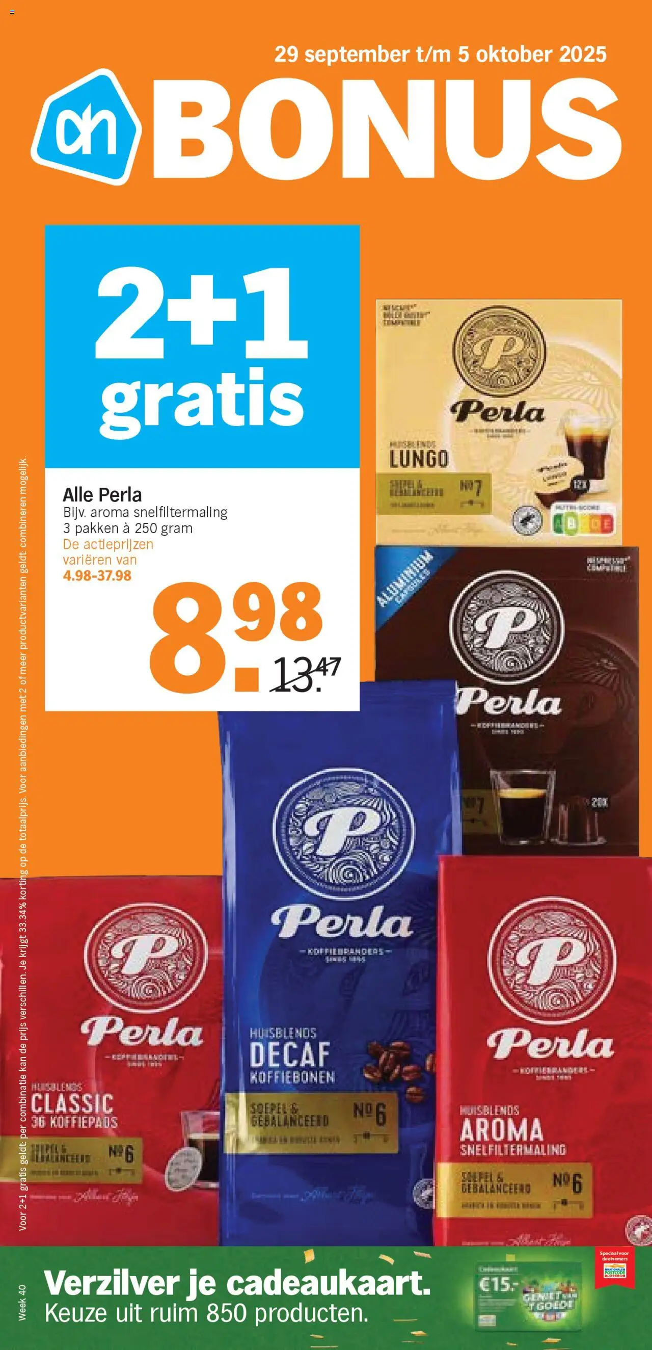 Albert Heijn shop Folder week 40 geldig vanaf 29-09-2025 - Paginanummer 1