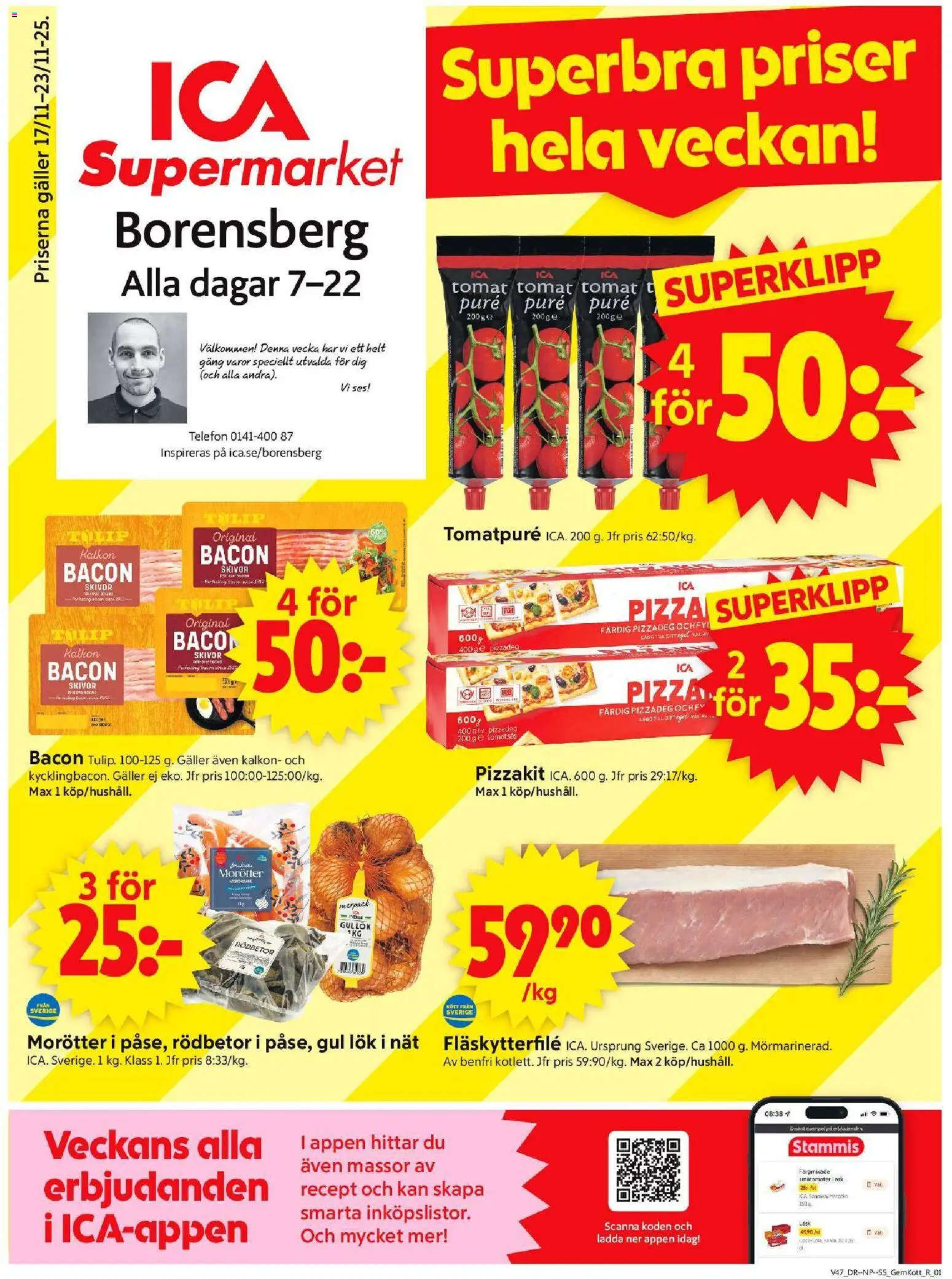 Förhandsgranska reklamblad Borensberg från butik ICA Supermarket gäller från 17/11/2025