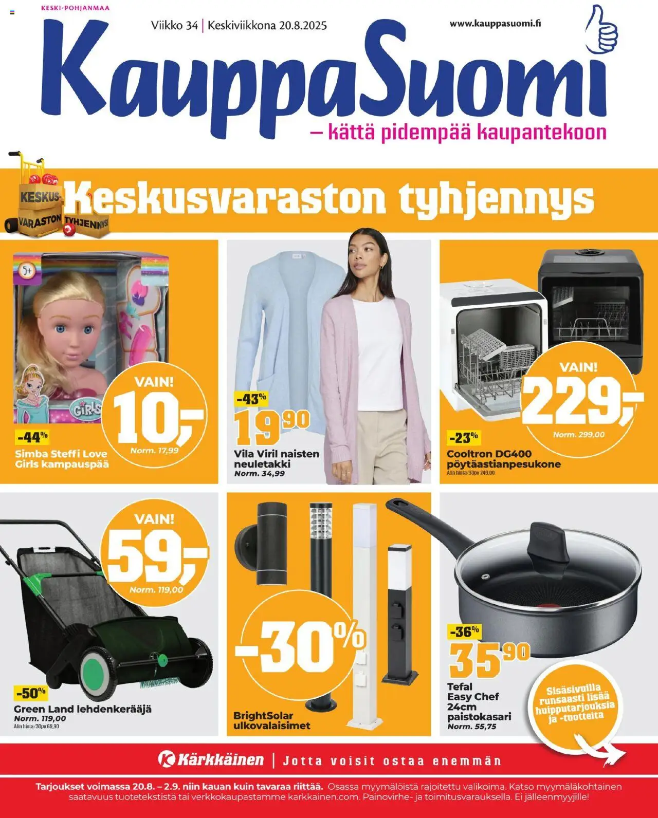 Kärkkäinen-kaupan KauppaSuomi Keski-Pohjanmaan painos voimassa 20/08/2025 - Sivulla 1