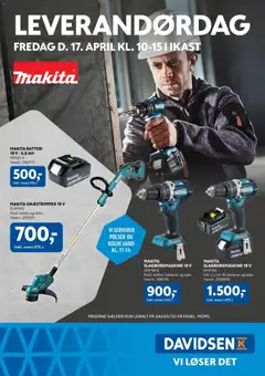 Eksempel på tilbudsavis Davidsen - Leverandørdag Makita Ikast fra butik Davidsen gyldig fra 17/04/2026