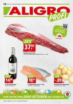 Vorschau des Merkblatts Aligro aktionen Chavannes, Matran, Genf, Sitten vom Shop Aligro gültig von 23.03.2026 bis 28.03.2026