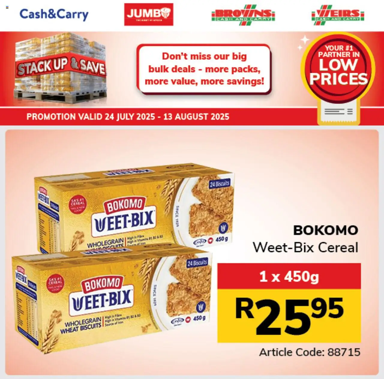 Jumbo Top-Sellers from 24/07 - 13/08/2025 > Promotions