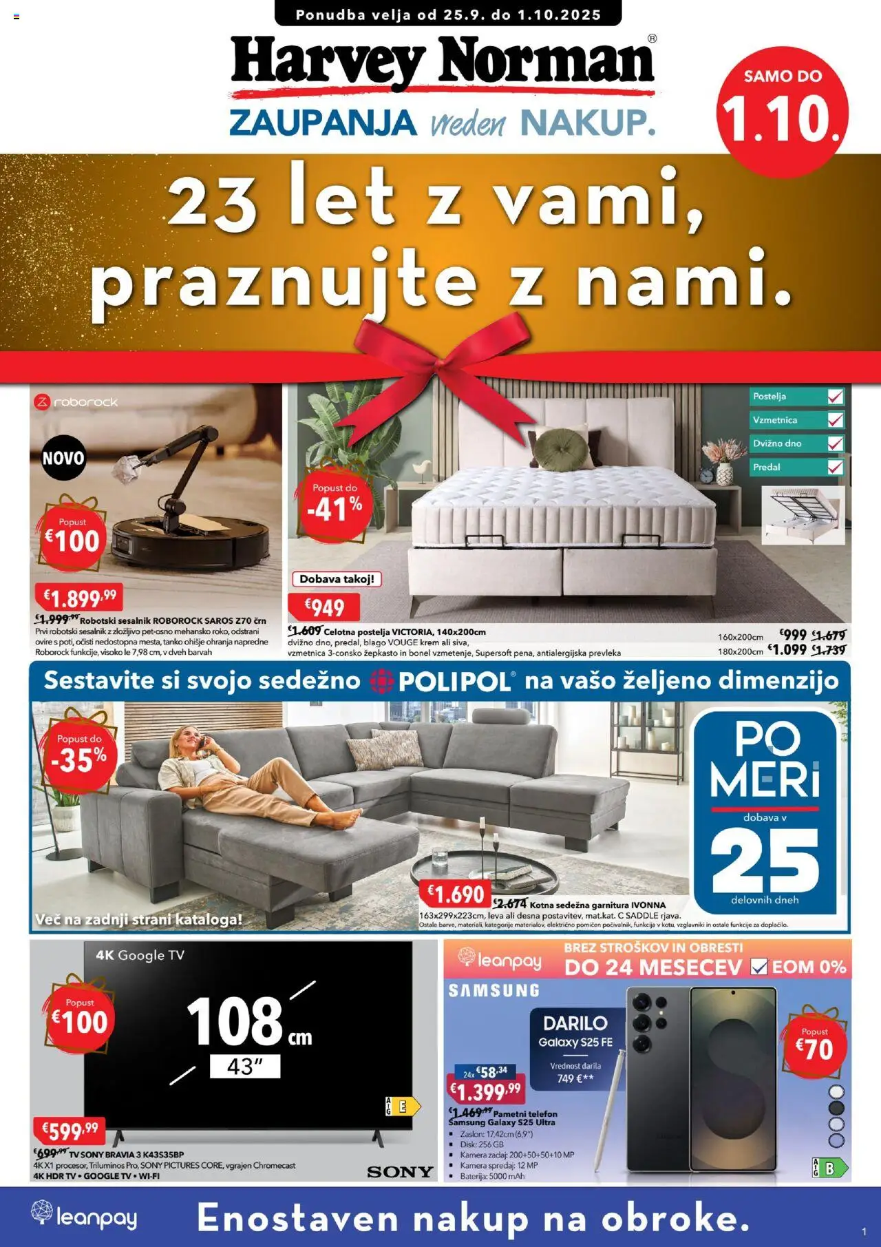 Harvey Norman Katalog praznujte z nami od 25.09.2025 - aktualna ponudba - stran 1