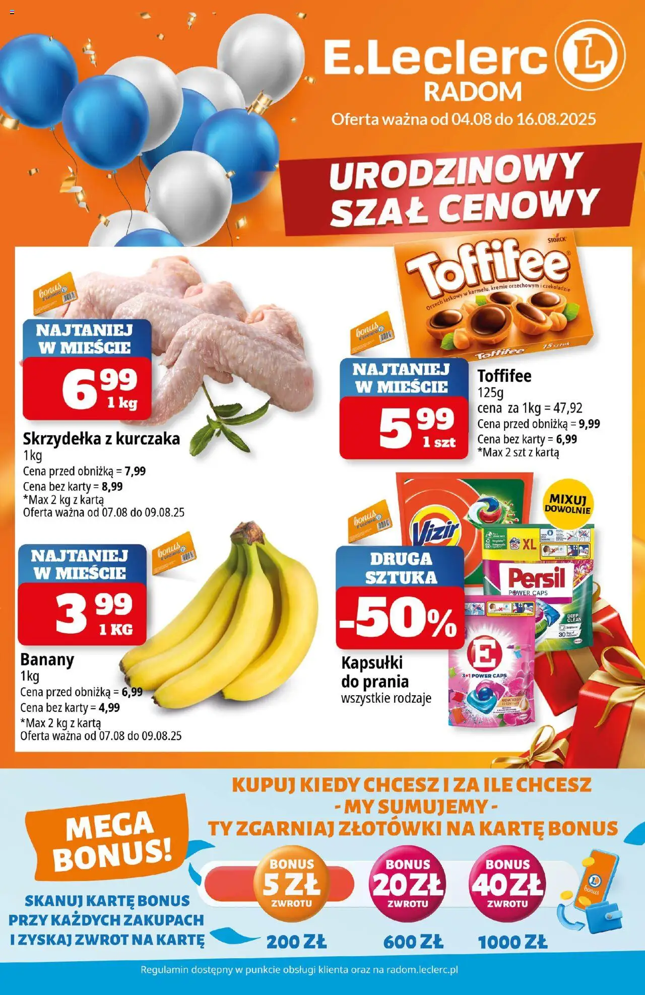 E.Leclerc Radom od 04.08.2025 - Nowa Gazetka - Numer strony 1