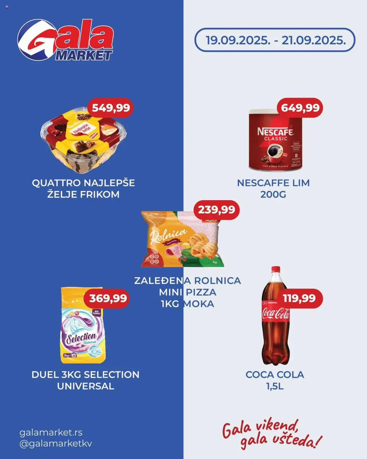 Gala MARKET katalog važi od 19.09.2025 - stranica 1 - Coca Cola, Nescafé