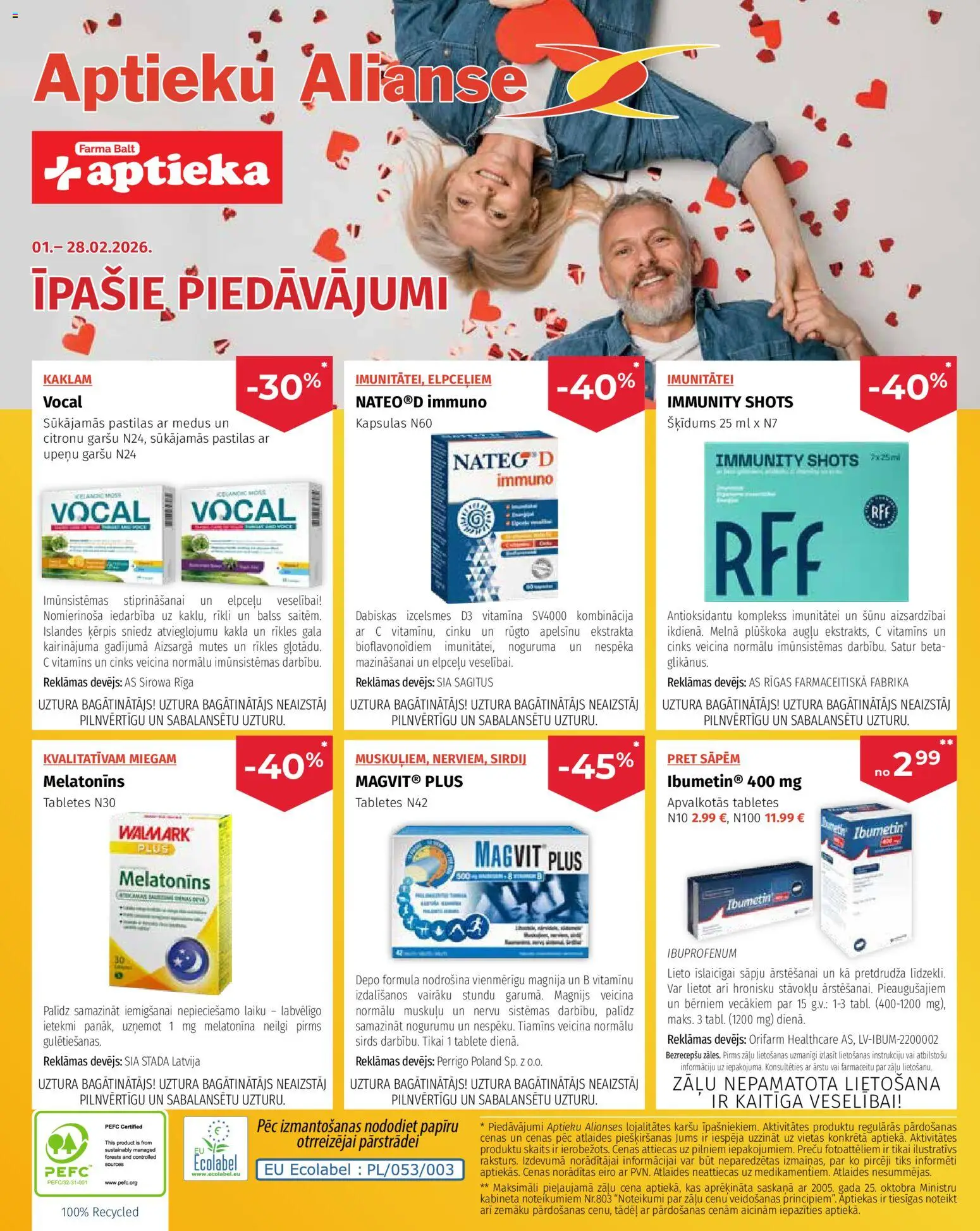 Skatīt Aptieku Alianse akciju bukletu, derīgs no 01.02.2026.