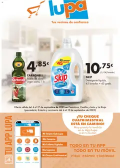 Vista previa del folleto de la tienda Lupa Supermercados válido desde el 04/09/2025 