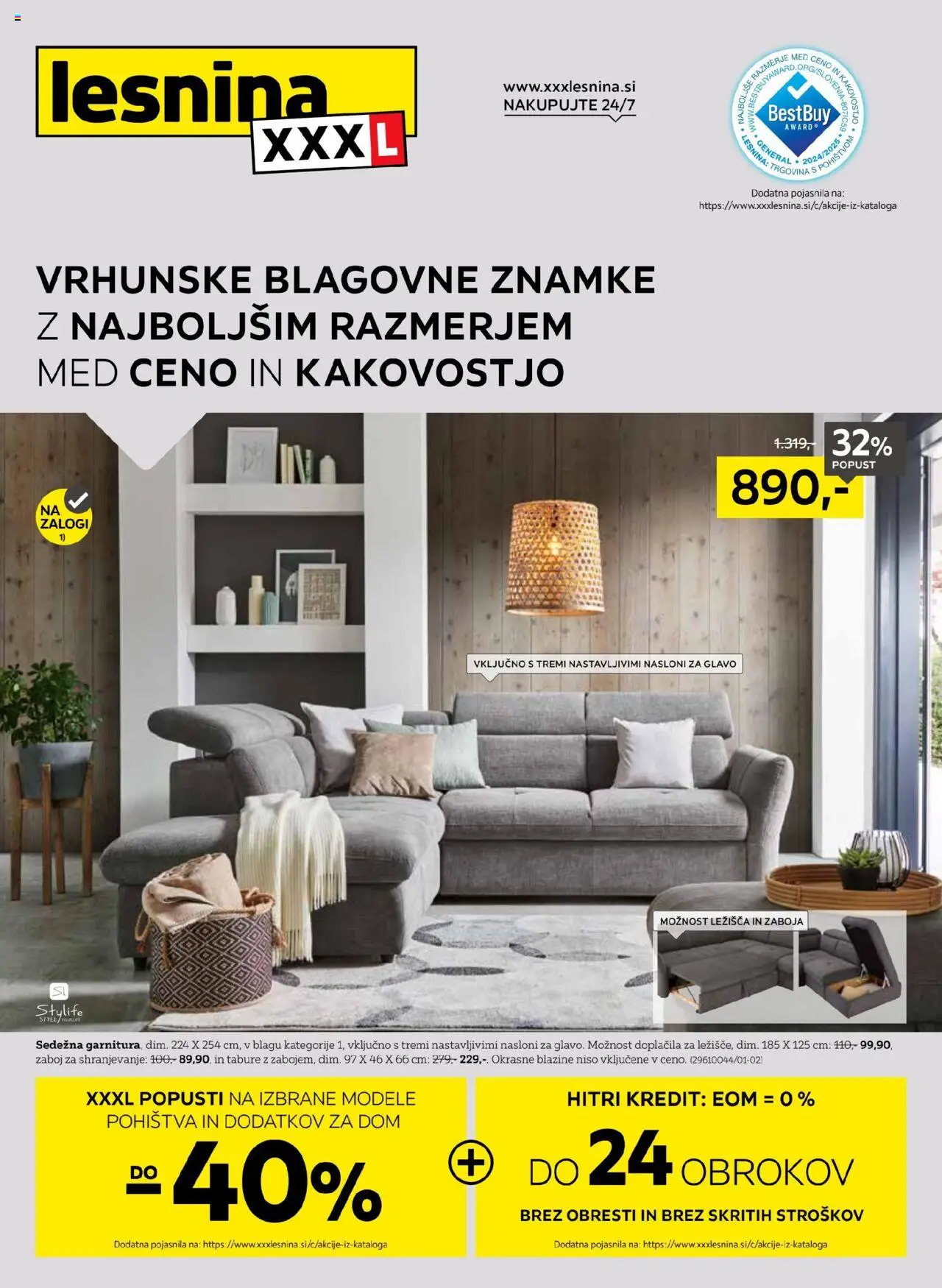 XXXL Lesnina Katalog vrhunske blagovne znamke od 02.06.2025 - aktualna ponudba - stran 1 - Med, Tabure, Zaboj