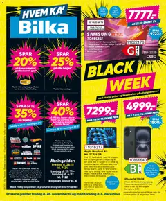 Eksempel på tilbudsavis Black Friday fra butik Bilka gyldig fra 28/11/2025