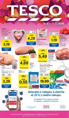 Náhľad Tesco letáku platného od 11.02.2026