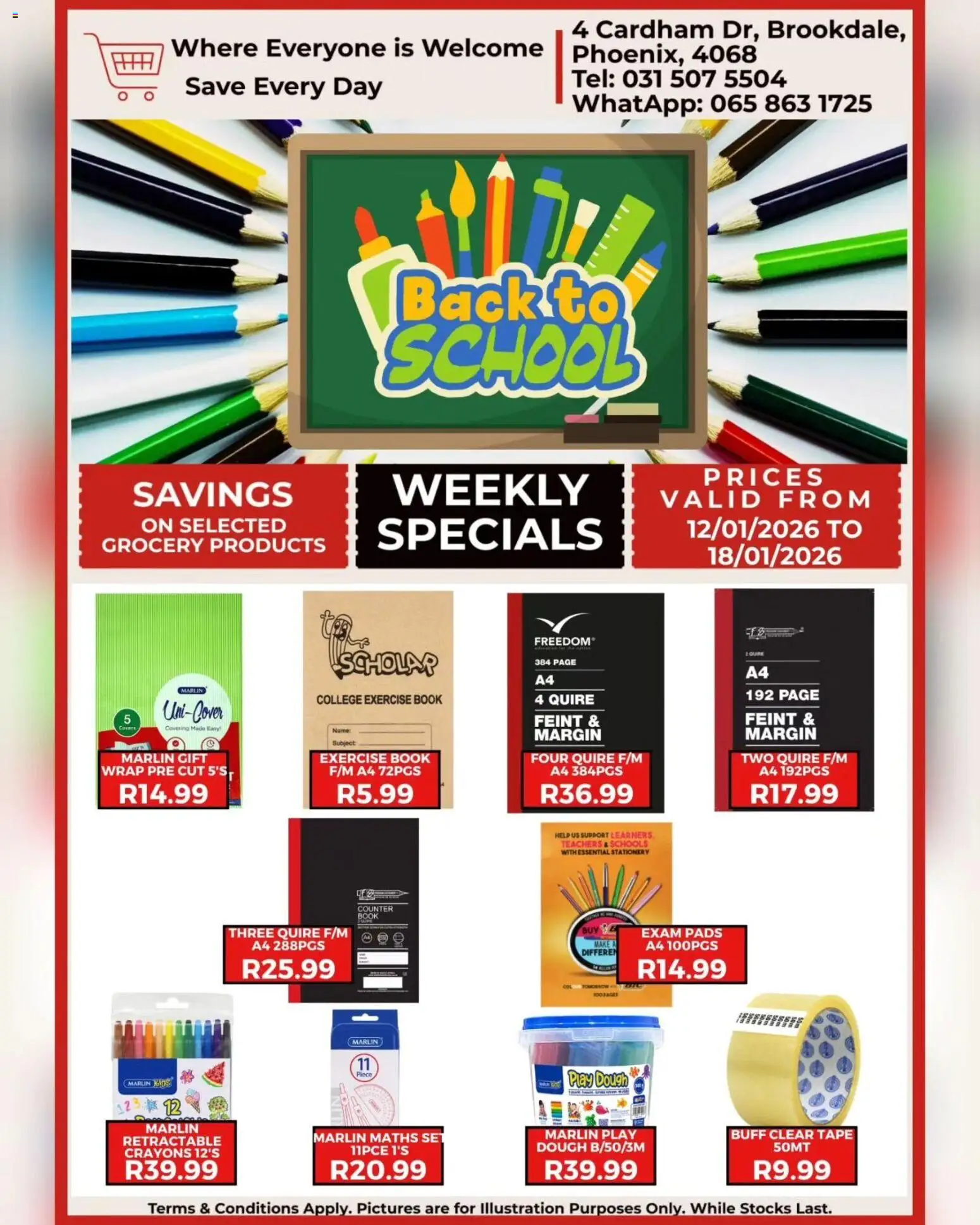 Preview of Saverite flyer valid from 12/01/2026 - Tape, Pads, Dough, Cover