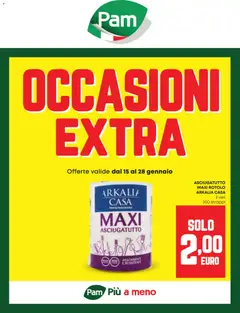 Anteprima dell'opuscolo Volantino Occasioni Extra dal negozio PAM valido da 15/01/2026