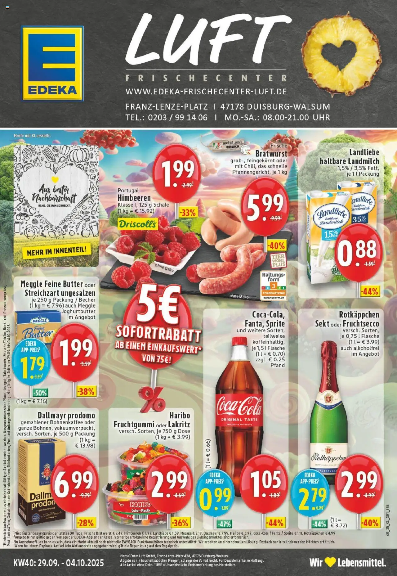 EDEKA Prospekt ab 28.09.2025 - Prospekt Duisburg-Walsum Online