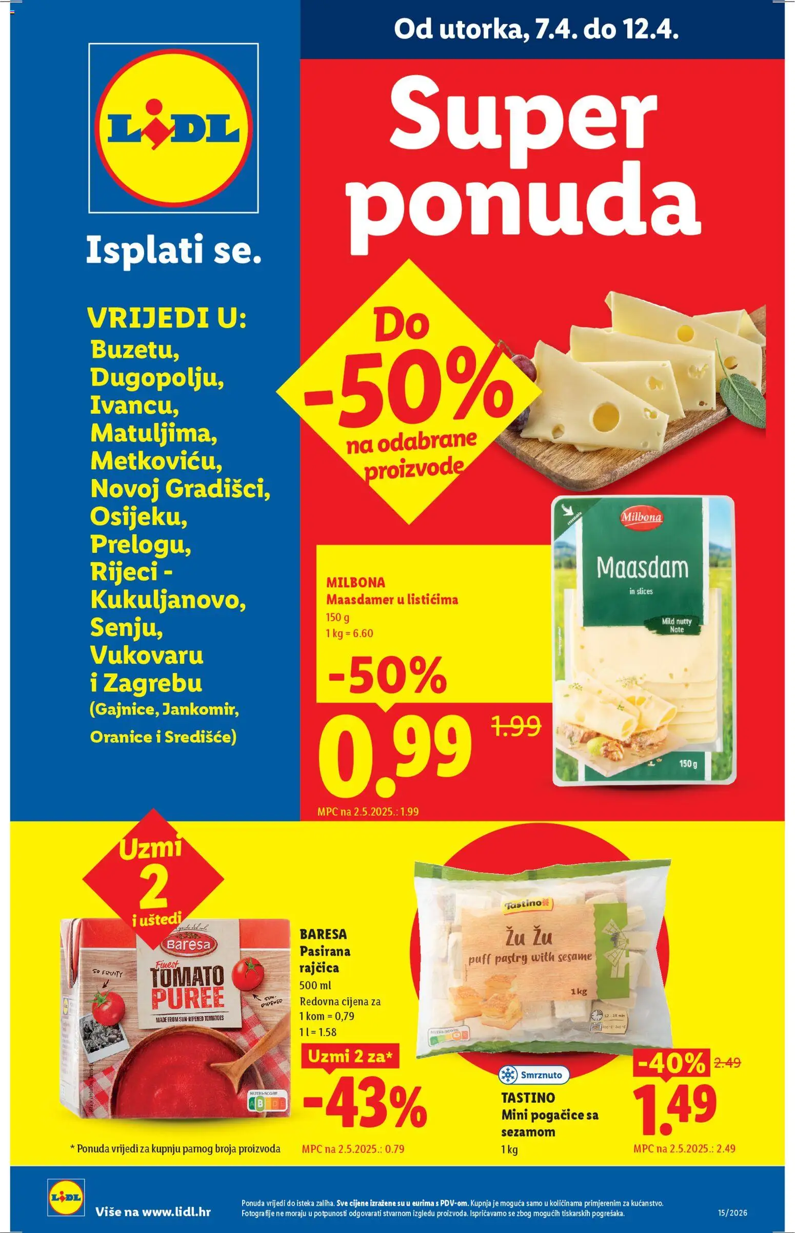 Pregled letka Lidl Super ponuda trgovine Lidl vrijedi od 07.04.2026