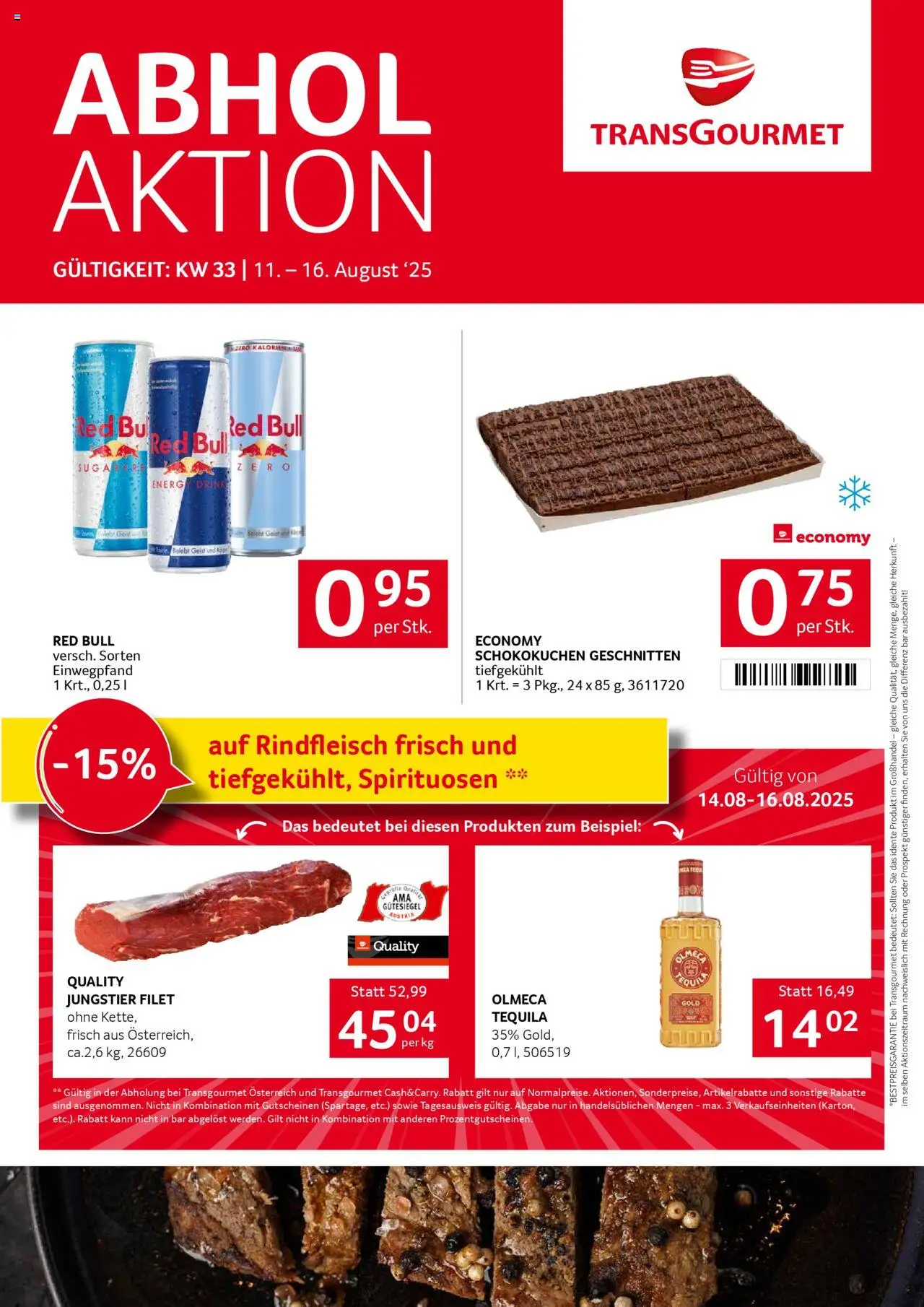  Transgourmet Flugblatt ab (10.08.2025 - 16.08.2025) - Seite 1 - Rindfleisch