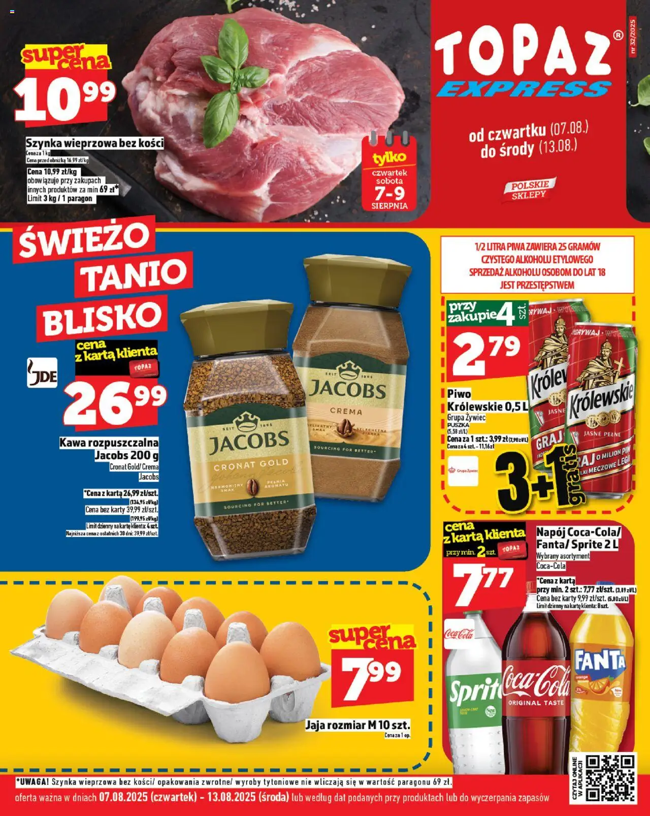 Topaz Express od 07.08.2025 - Nowa Gazetka - Numer strony 1