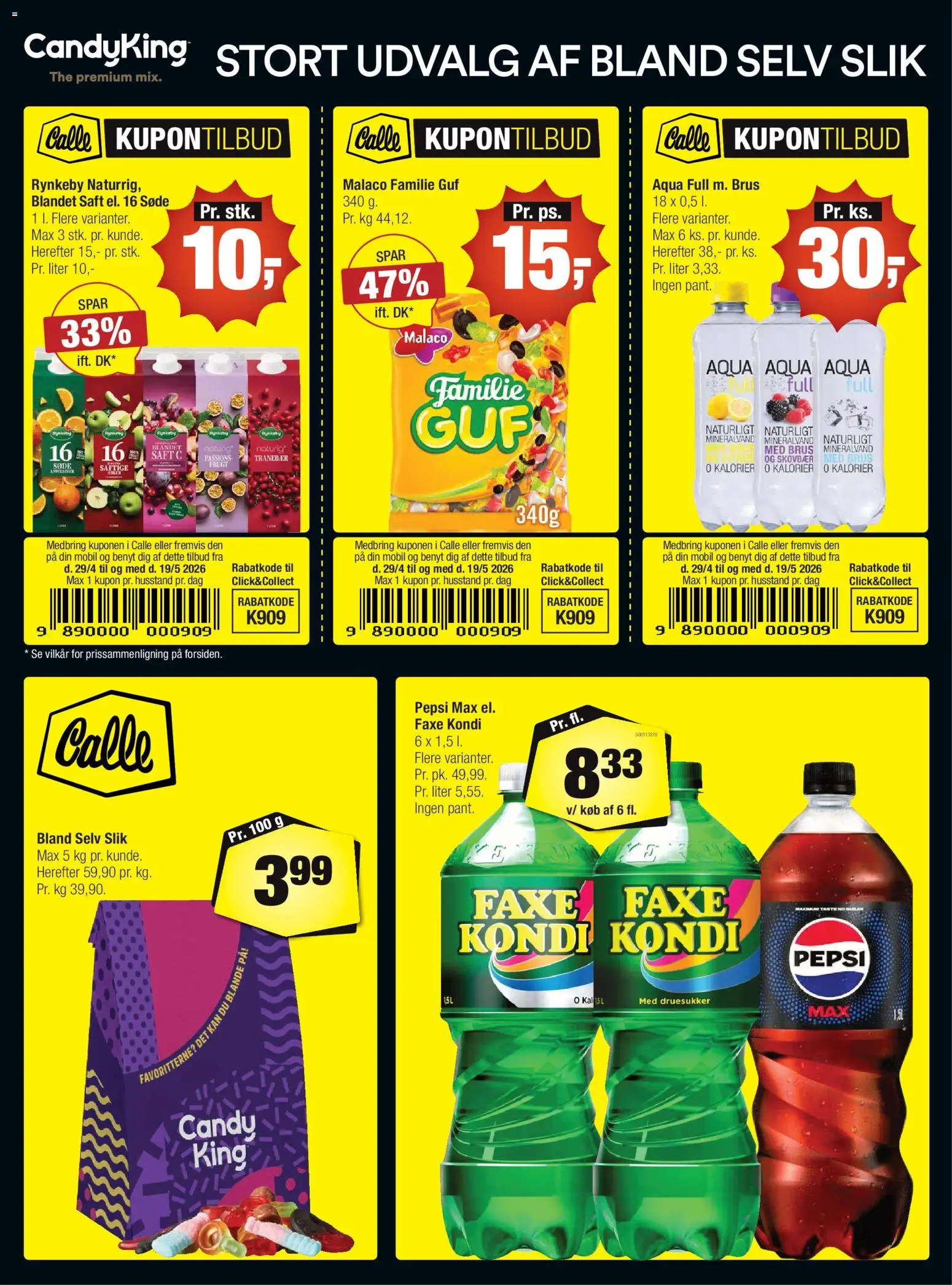 Eksempel på tilbudsavis Calle - Danske kupontilbud fra butik Calle gyldig fra 29/04/2026