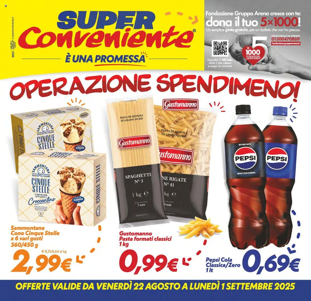 Volantino SuperConveniente valido da 22/08/2025 numero di pagina 1