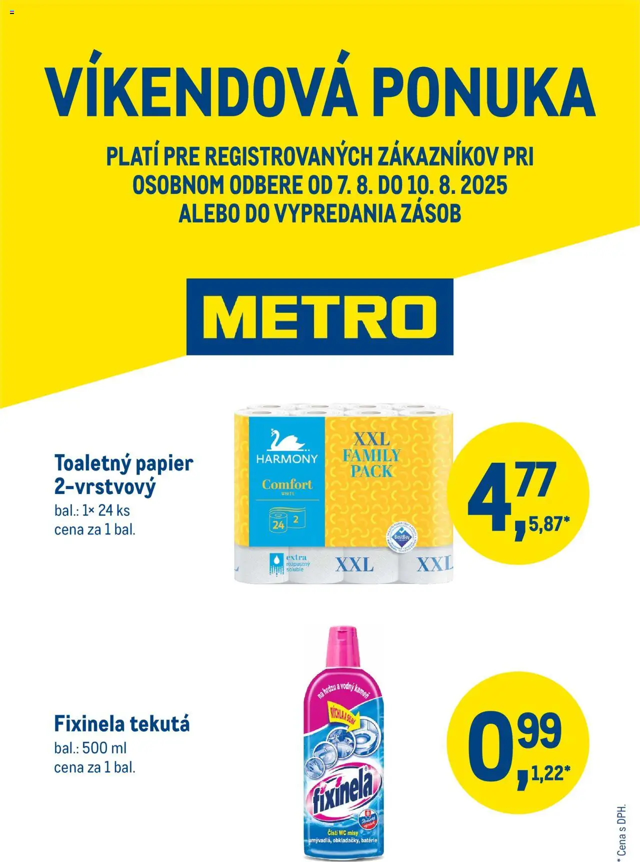 Metro Víkendová ponuka - drogéria (07.08. - 10.08.2025) - Akčná ponuka