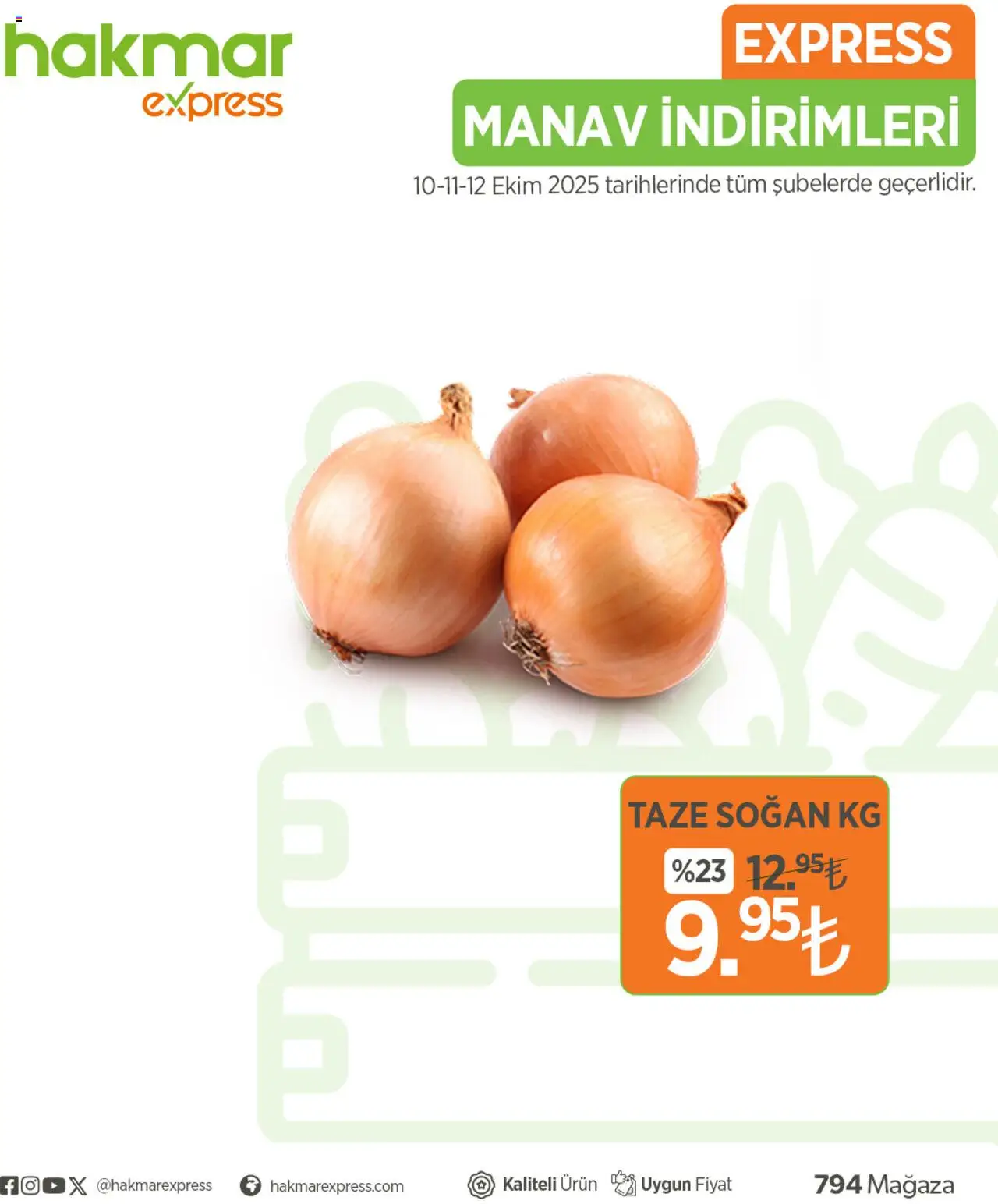 Hakmar Express Sebze ve meyve (10 - 12 Ekim 2025) - Sayfa numarası 1